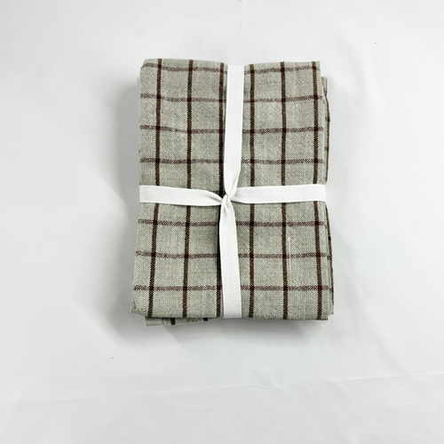 Cotton Check Kitchen Towels- Set of 2