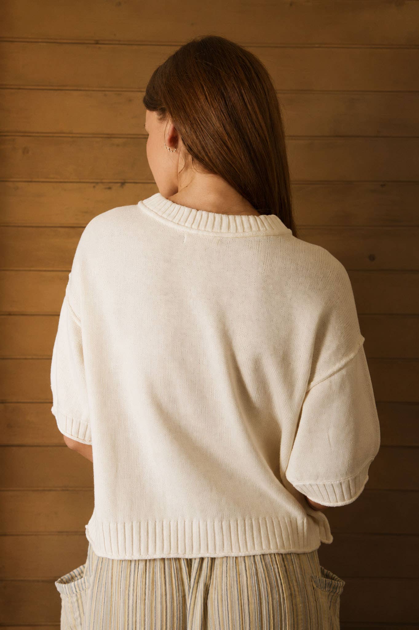 Short Sleeve Knit Cardigan