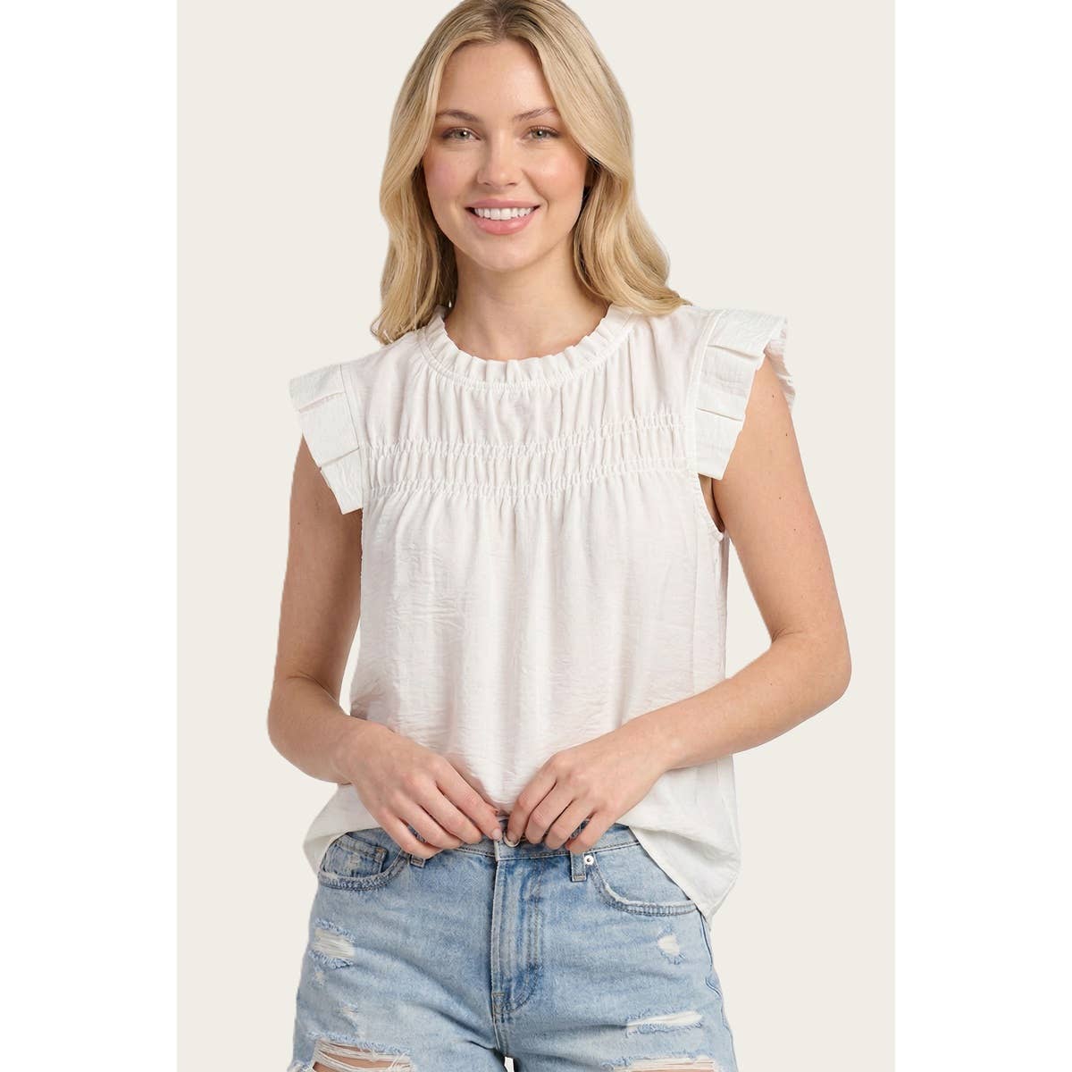 Gathered Solid Top