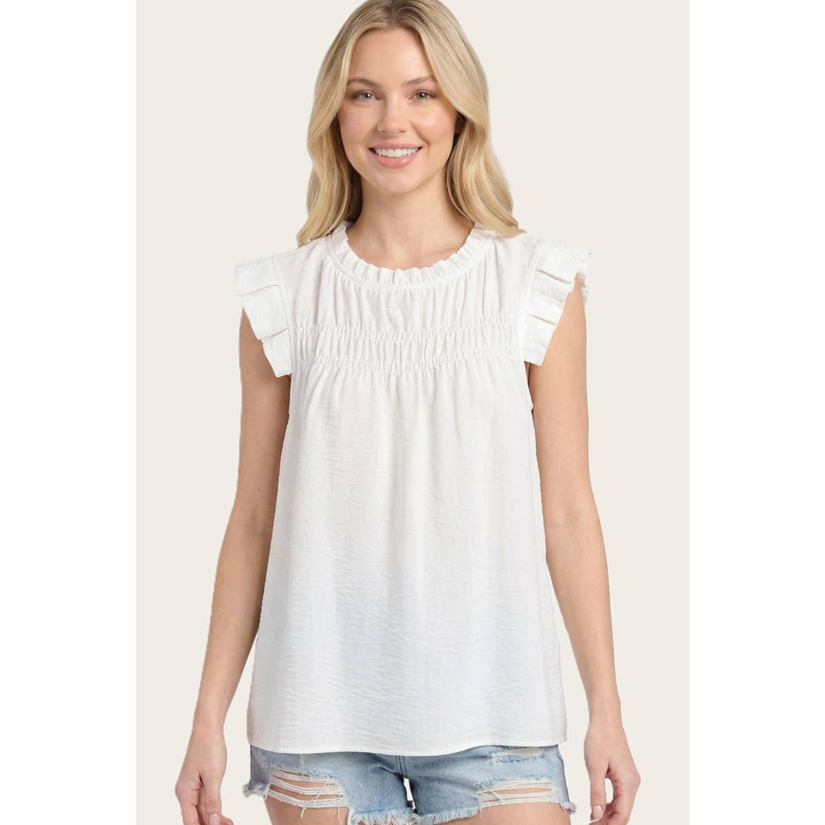 Gathered Solid Top